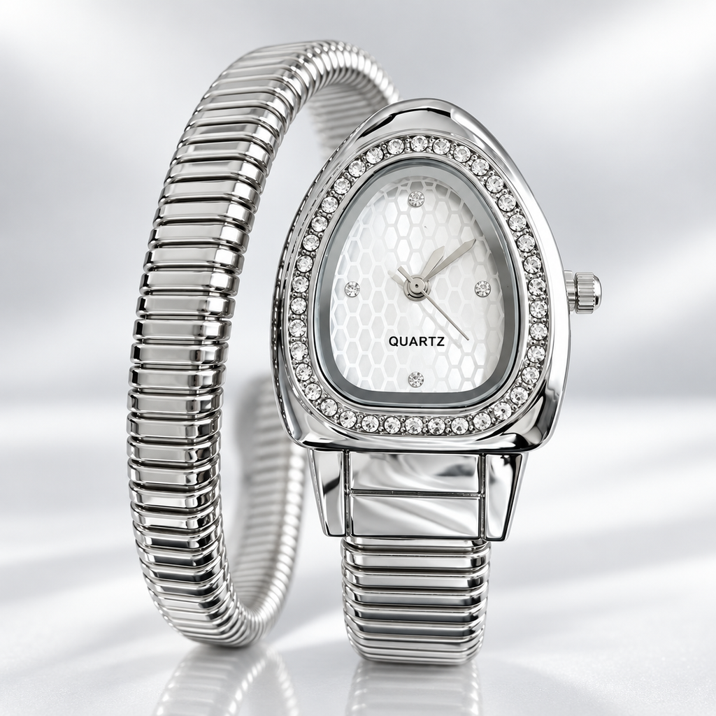 Colette Crystal Teardrop Quartz Wrap Bracelet Watch