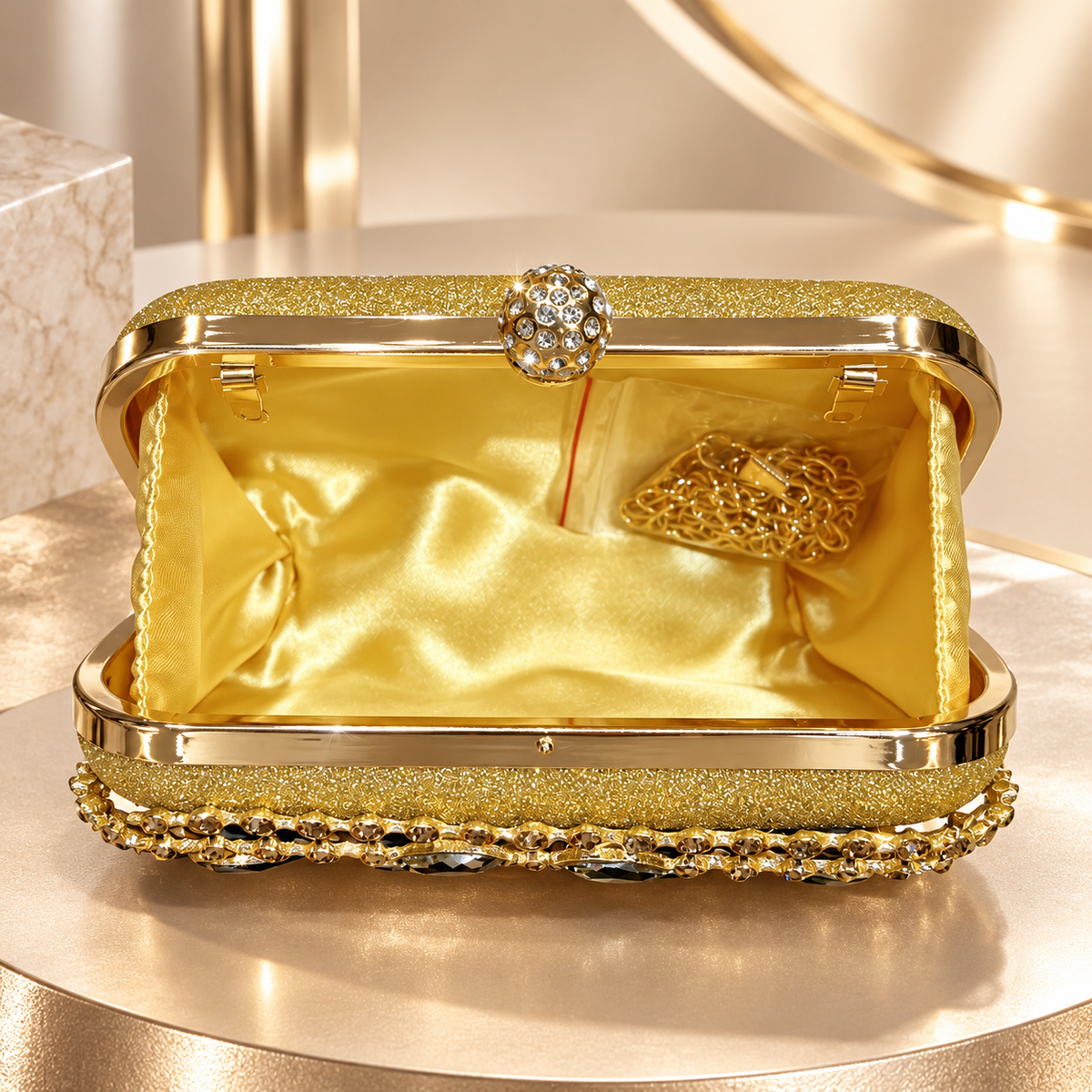 Camille Crystal Gem Evening Clutch