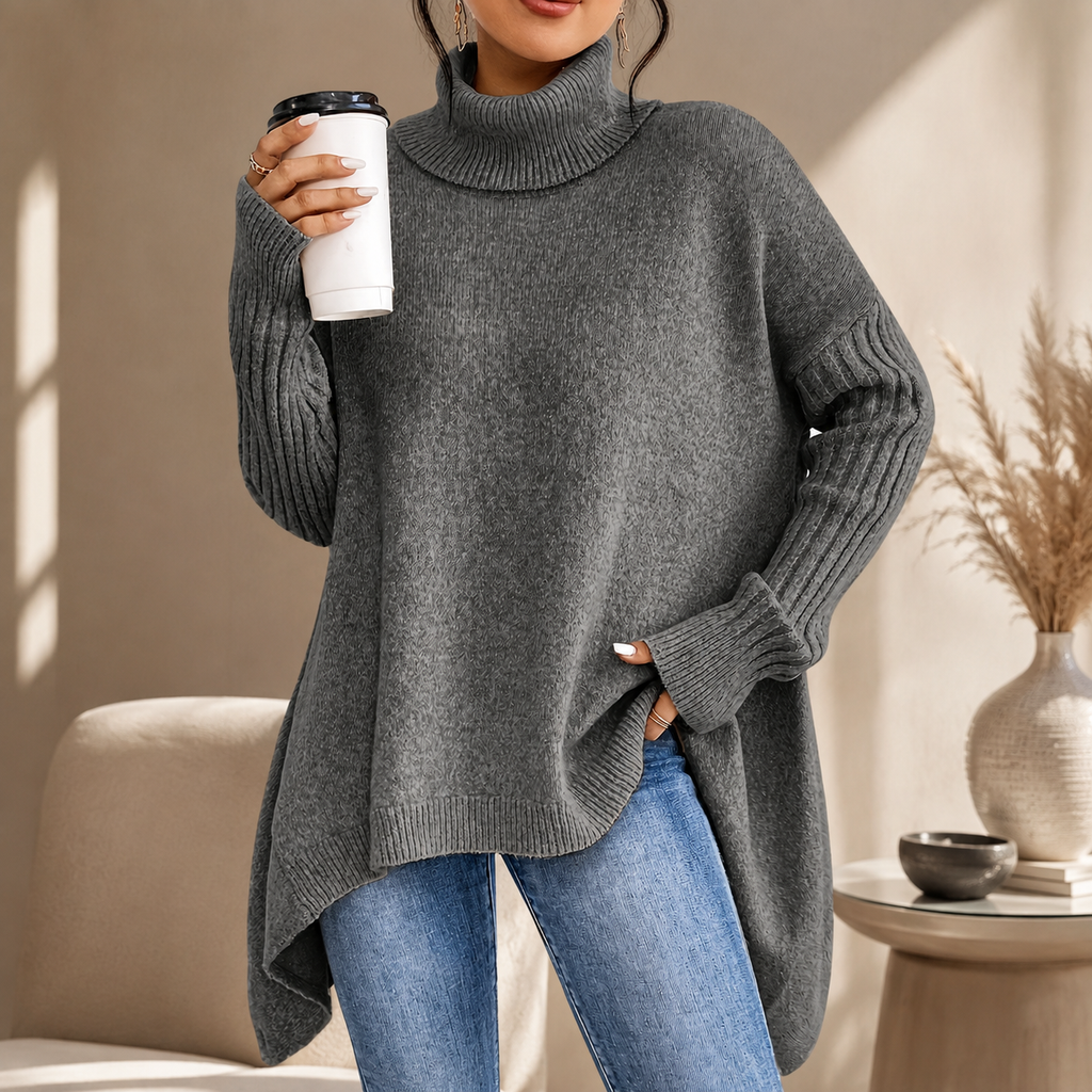 Isabella Women’s Oversized Turtleneck Sweater