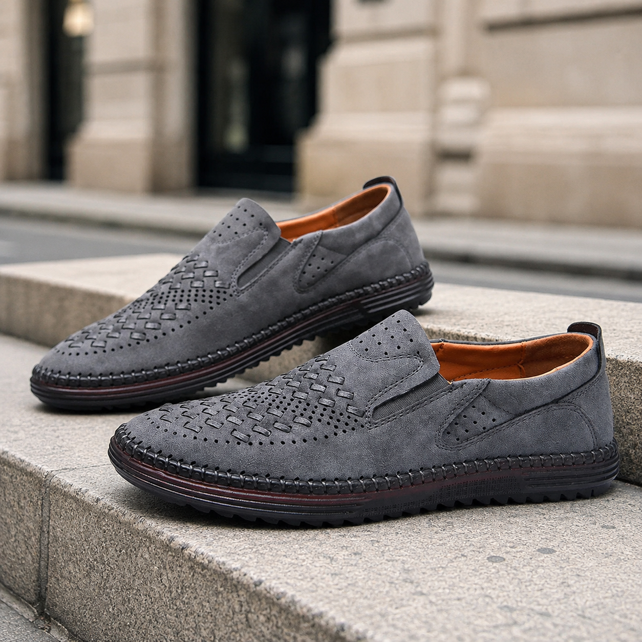 Vincent Men's Woven Slip-On Loafers
