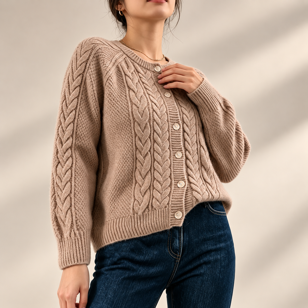 Sienna Cable Knit Button Cardigan