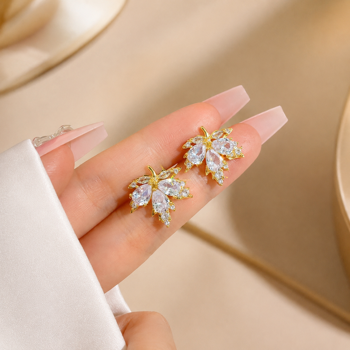 Aurelia Crystal Leaf Jewelry