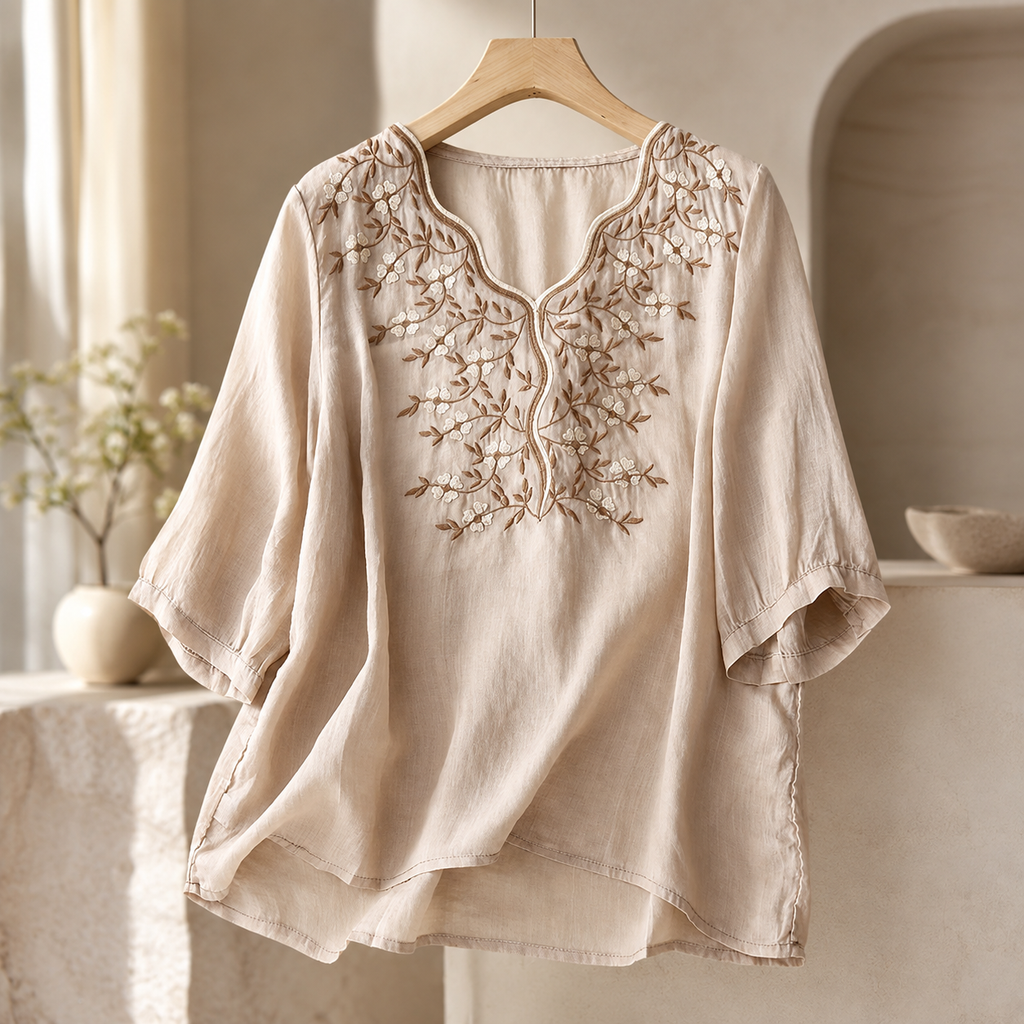 Elodie Floral Embroidered Blouse for Women
