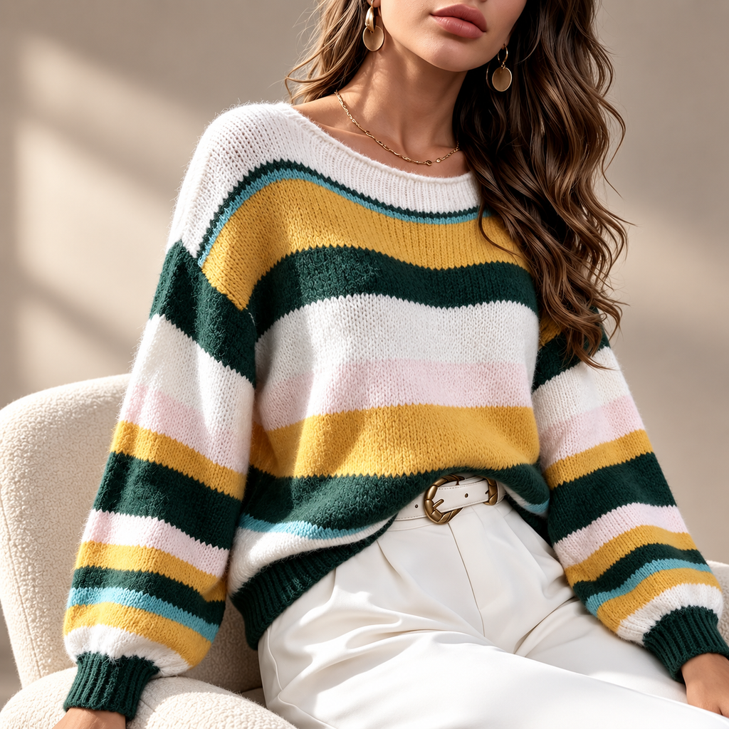 Gianna Striped Knit Sweater