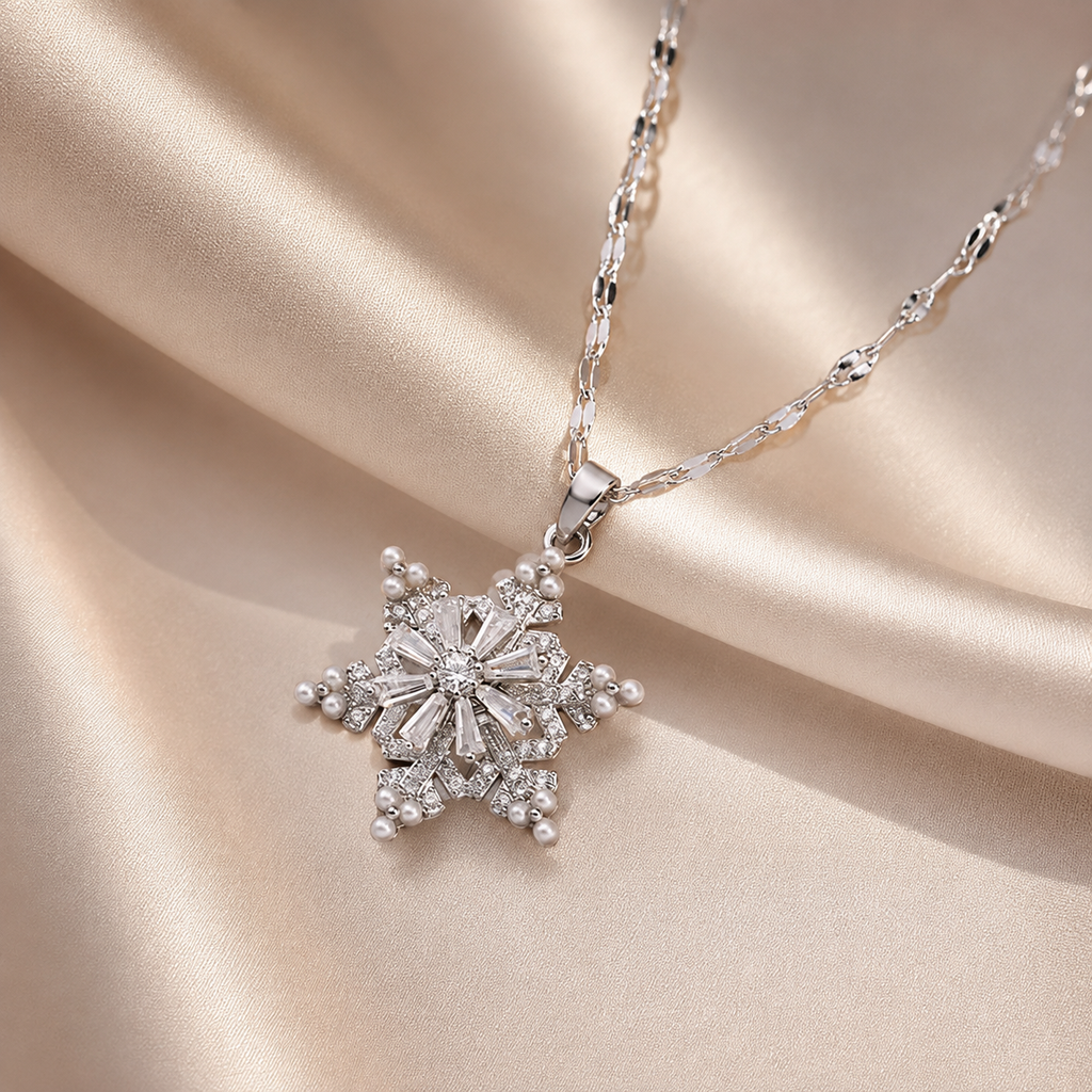 Vivienne Crystal Snowflake Pendant Necklace
