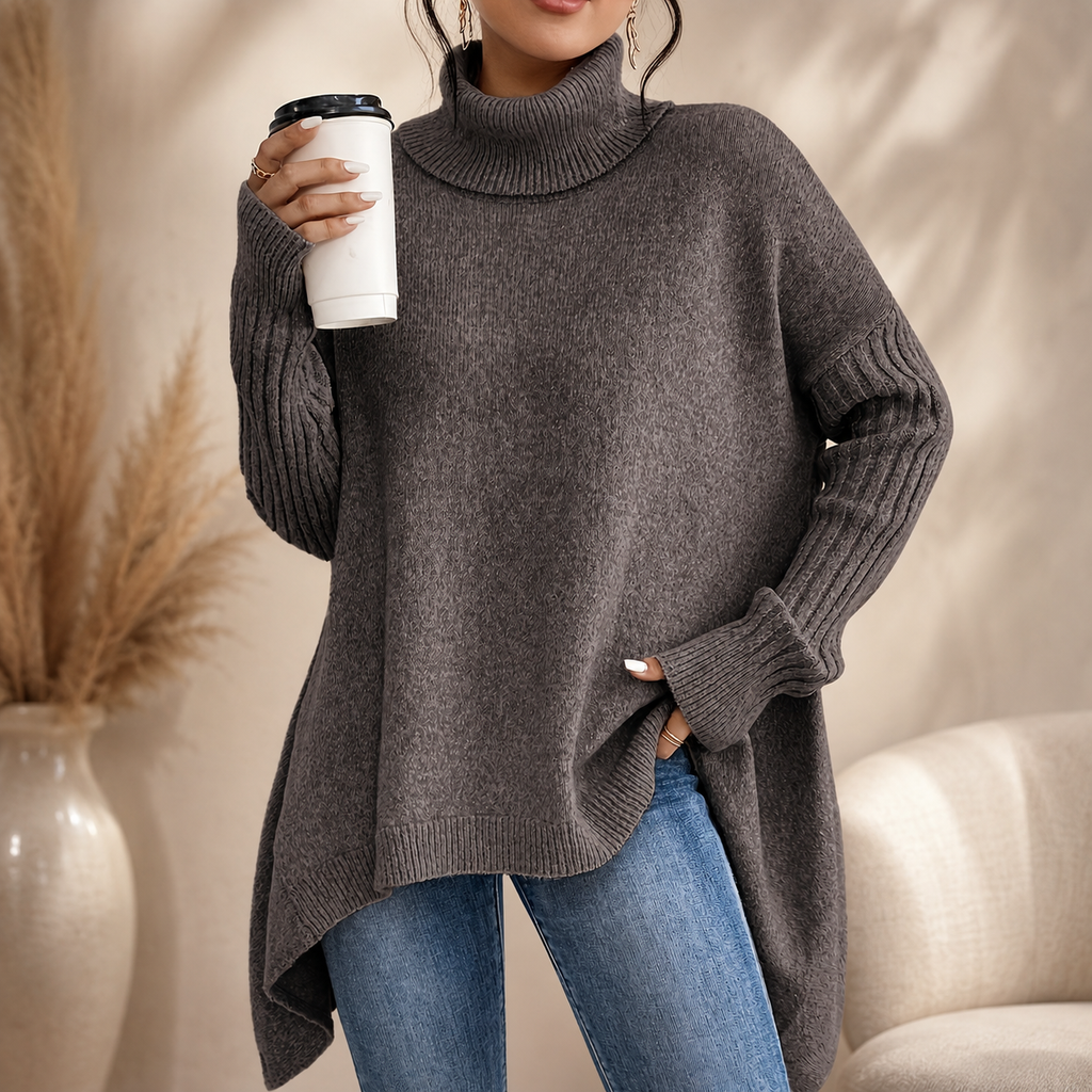 Isabella Women’s Oversized Turtleneck Sweater