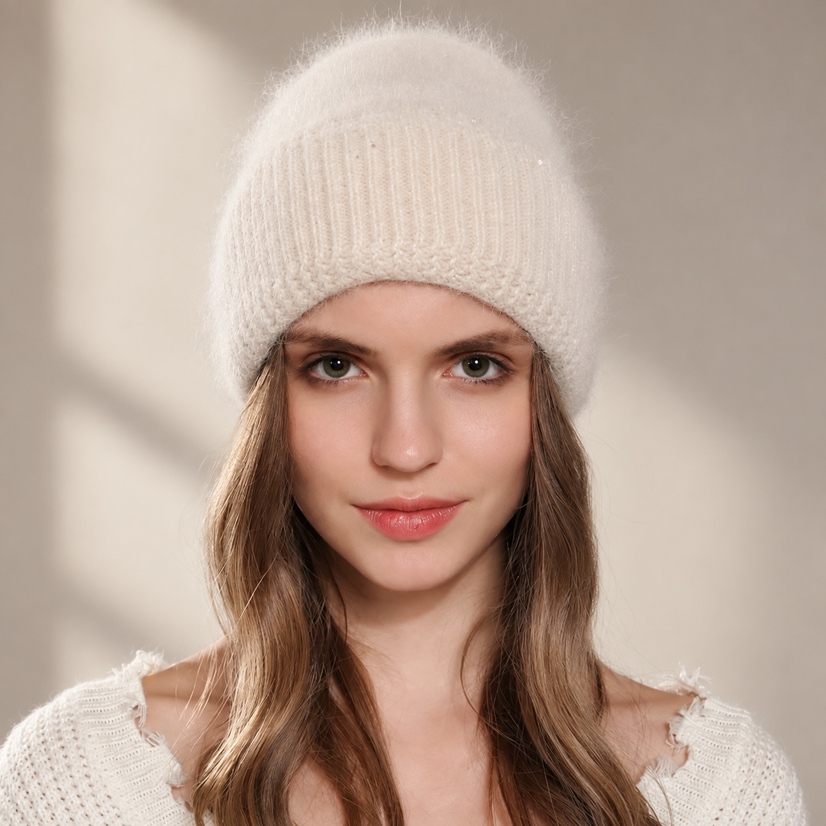 Audrey Women’s Fuzzy Knit Beanie – Soft Ribbed Winter Hat