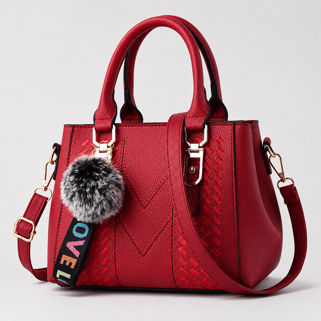 Adeline Women’s Structured Satchel Handbag with Top Handles and Shoulder Strap
