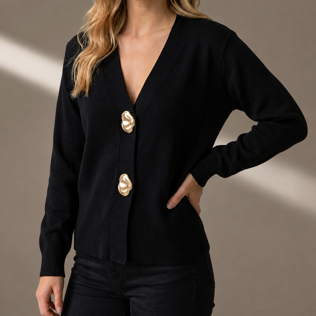 Claudette V-Neck Cardigan – Women’s Knit Sweater
