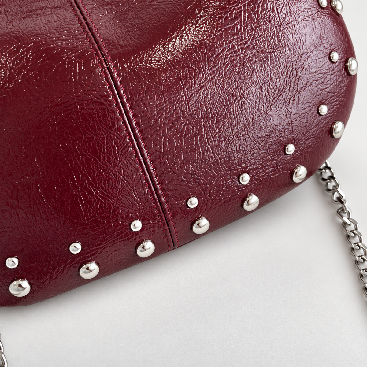 Margot Studded Shoulder Bag with Chain Strap