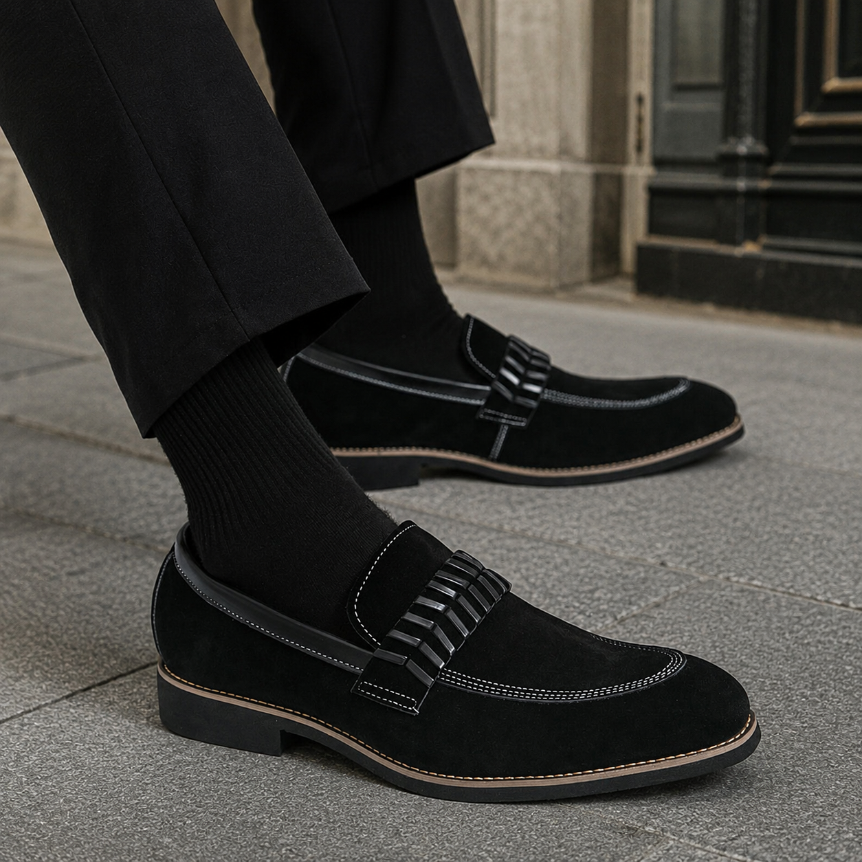 Dante Men's Textured Slip-On Loafers