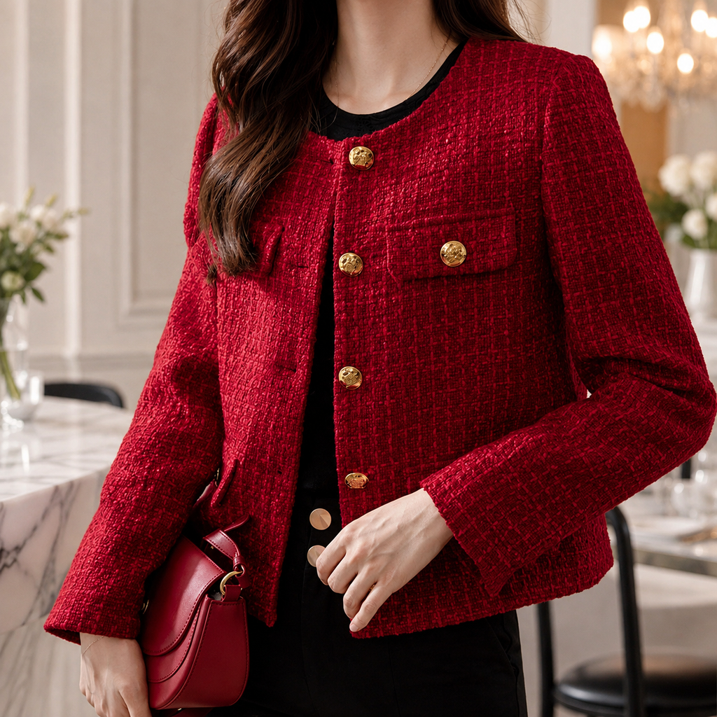 Rosalie Women's Red Tweed Jacket