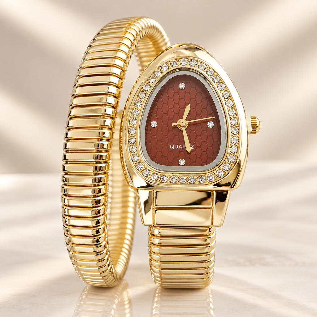 Colette Crystal Teardrop Quartz Wrap Bracelet Watch