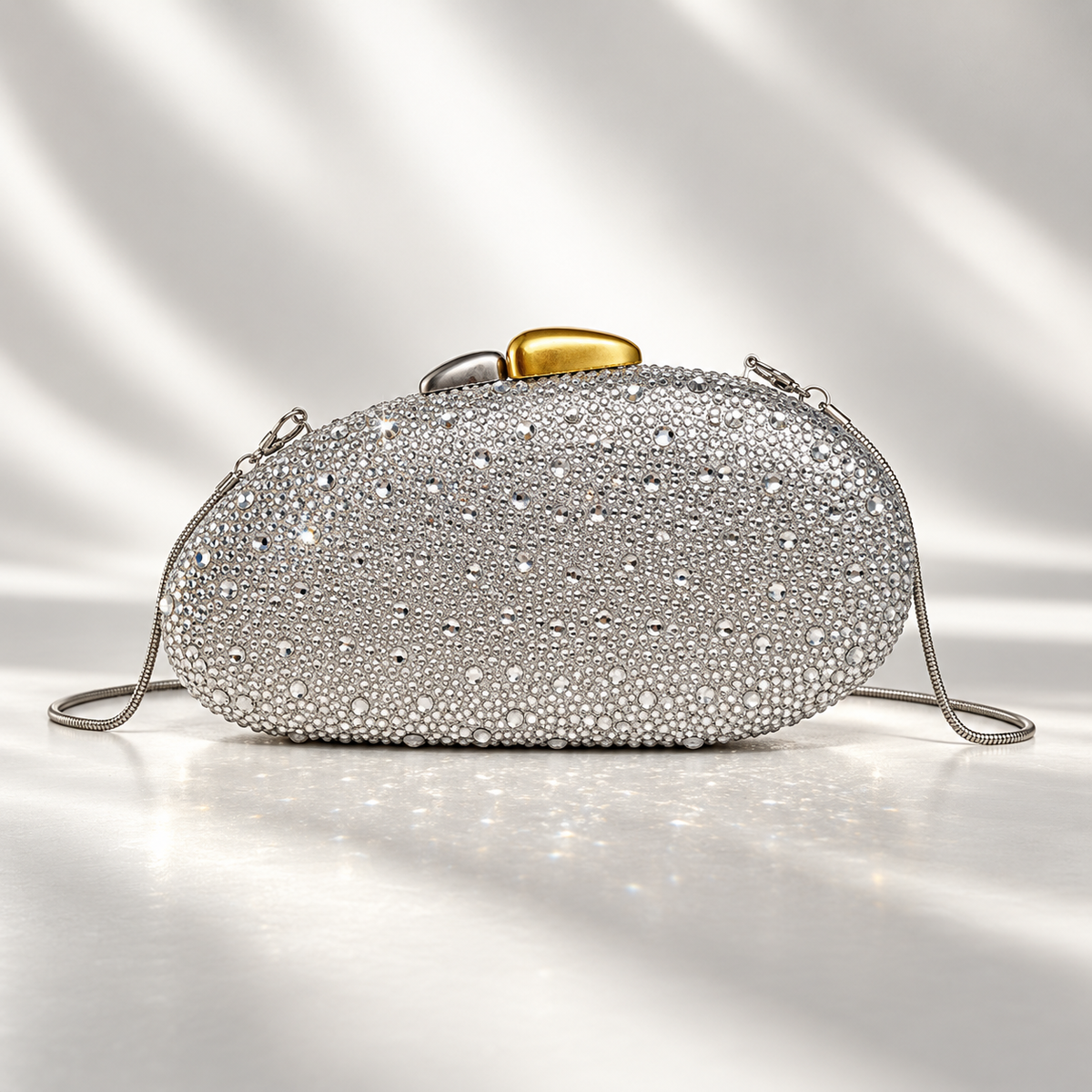 Vivienne Crystal Evening Clutch with Chain Strap