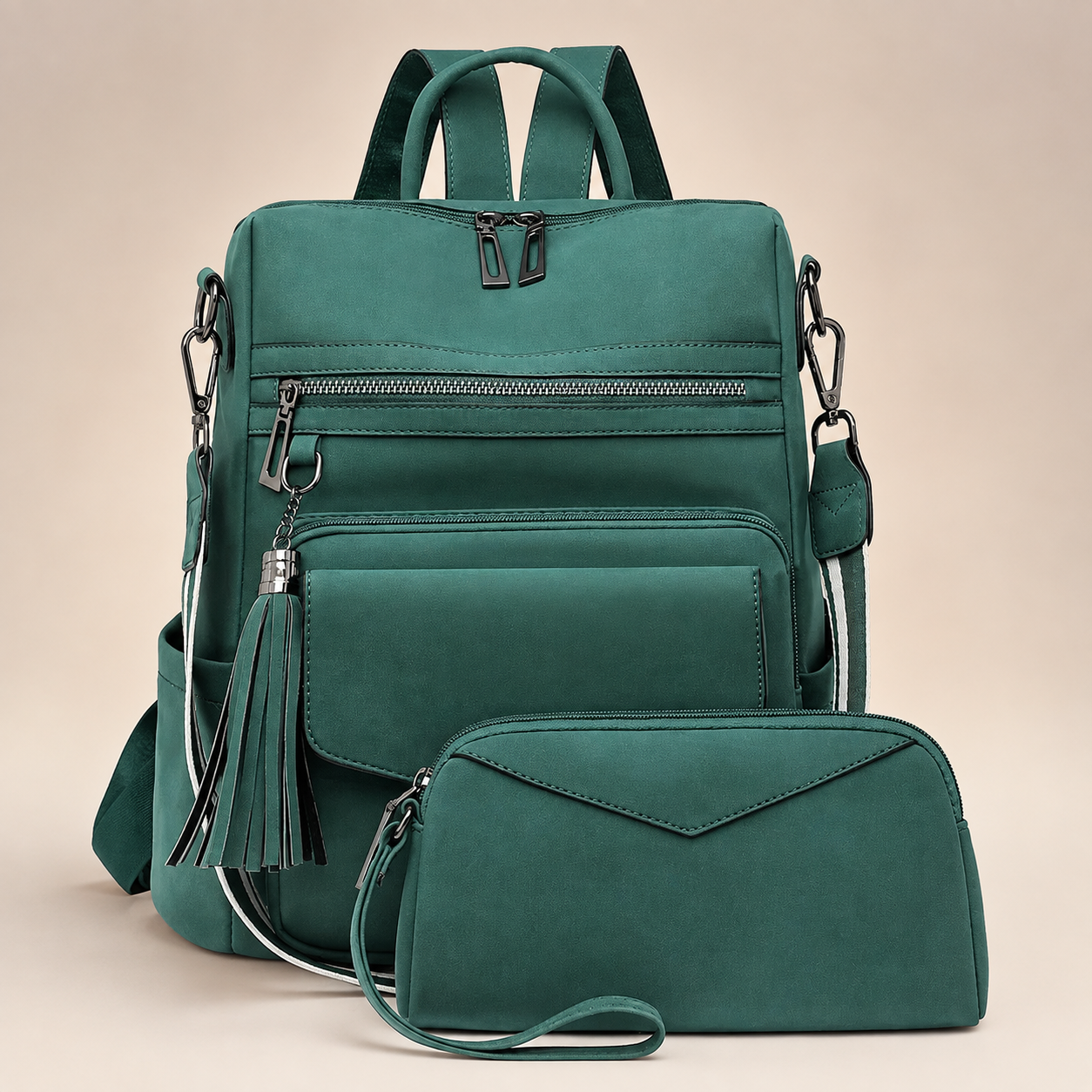 Gianna Women’s Convertible Backpack Purse Set