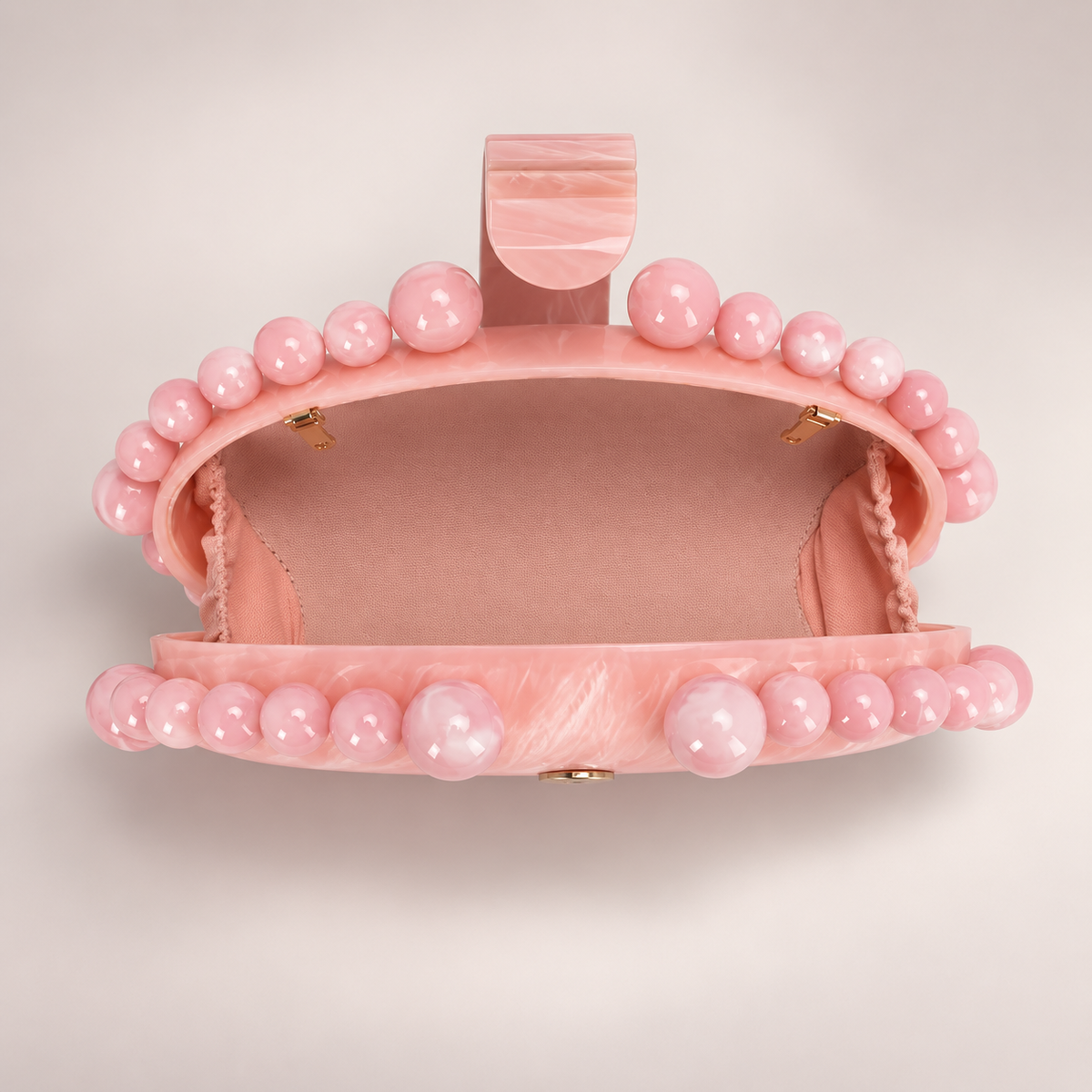Camille Beaded Marbled Oval Clutch Evening Bag