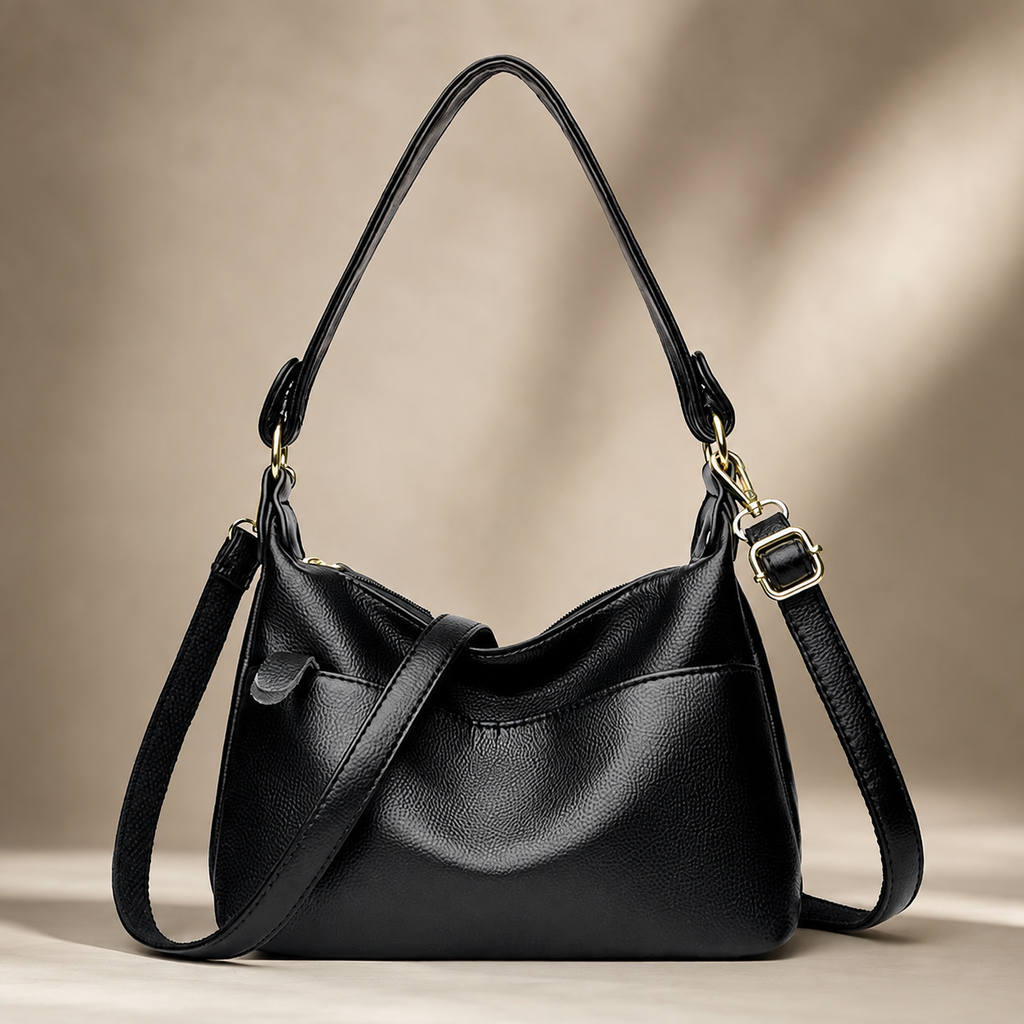 Camille Shoulder Bag – Pebbled Crossbody Hobo Purse with Adjustable Strap & Top Handle