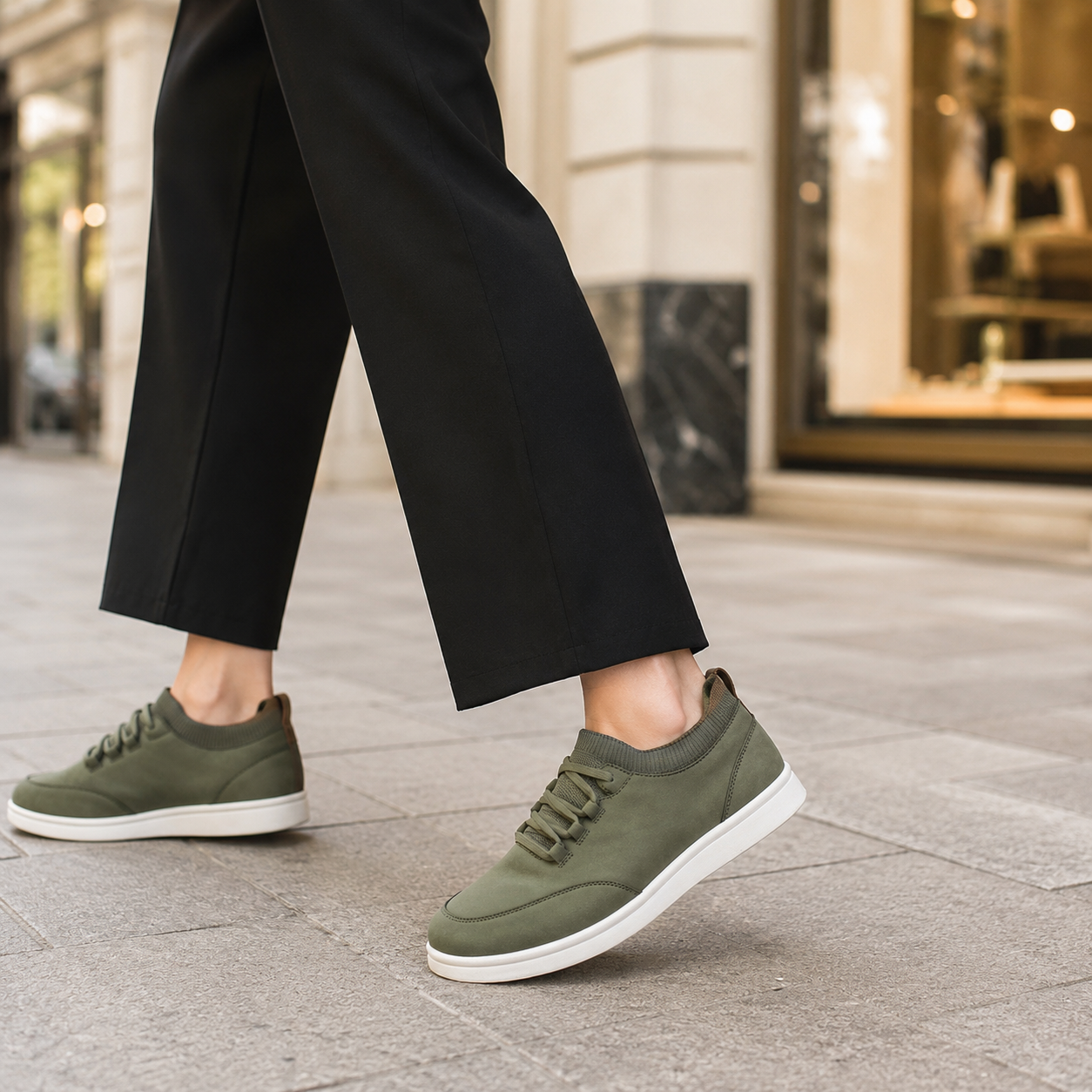 Adrian Men's Textured Low-Top Sneakers with Knit Collar