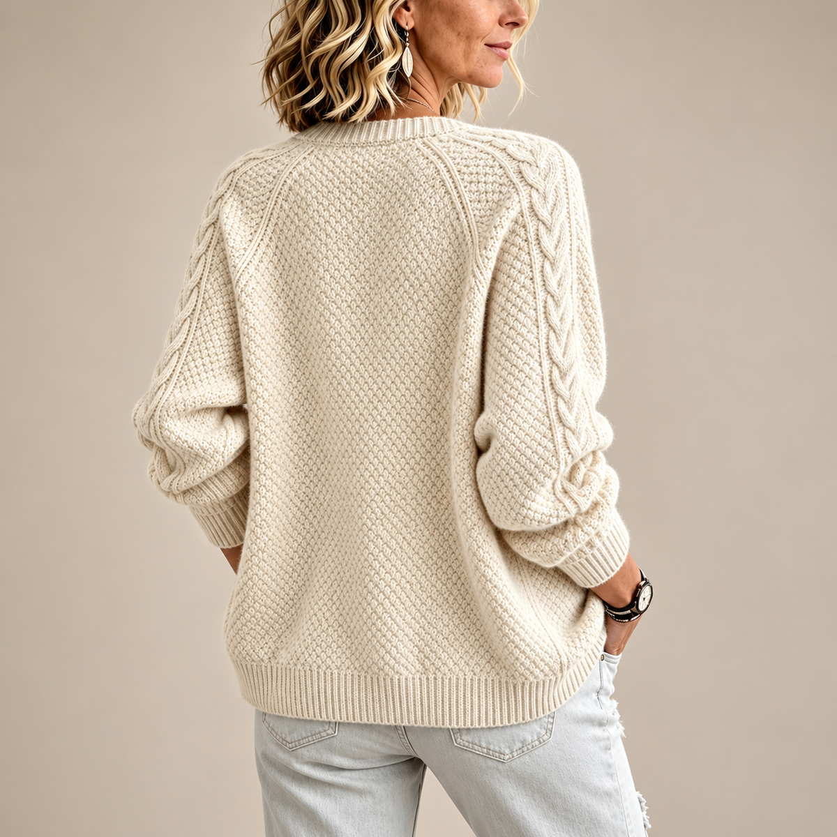 Vivienne Cable-Knit Button Cardigan