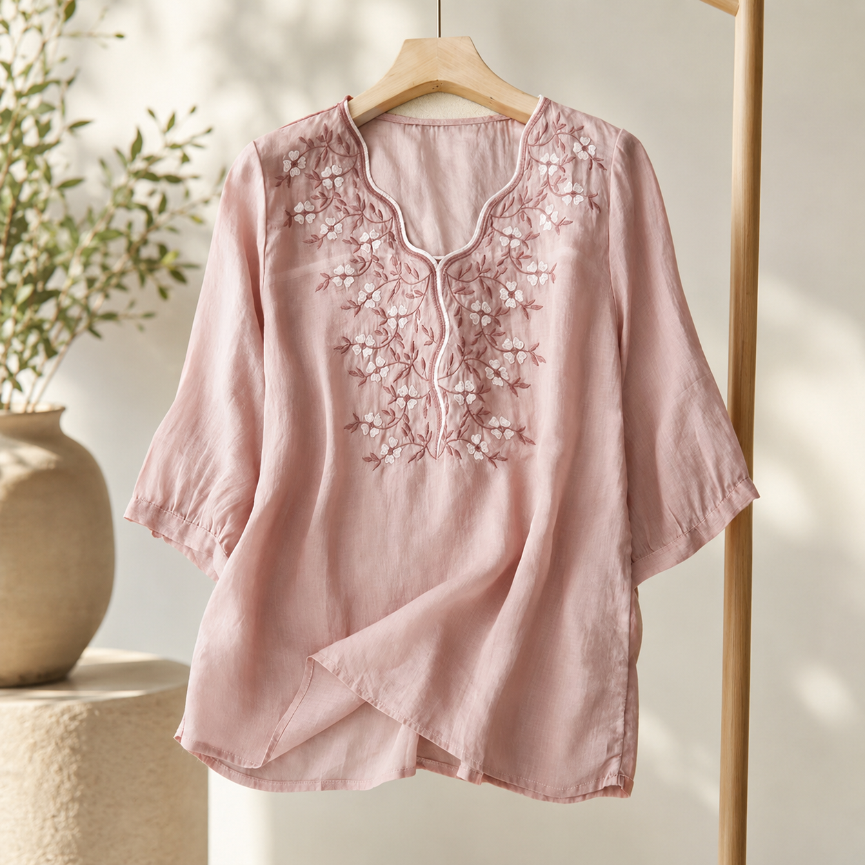 Elodie Floral Embroidered Blouse for Women