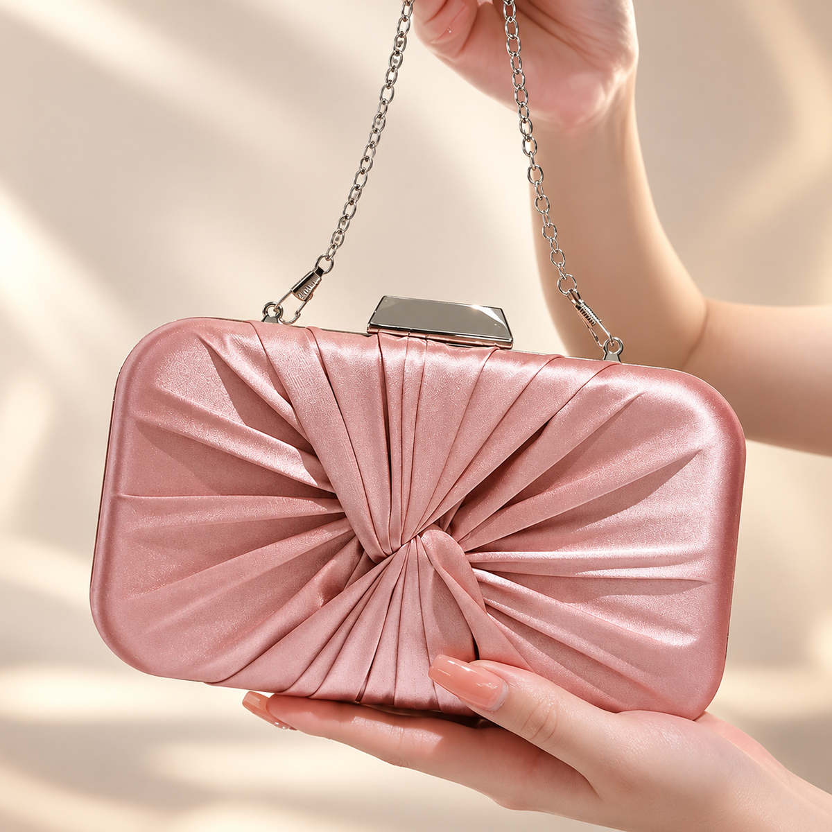 Alessia Satin Evening Clutch Bag