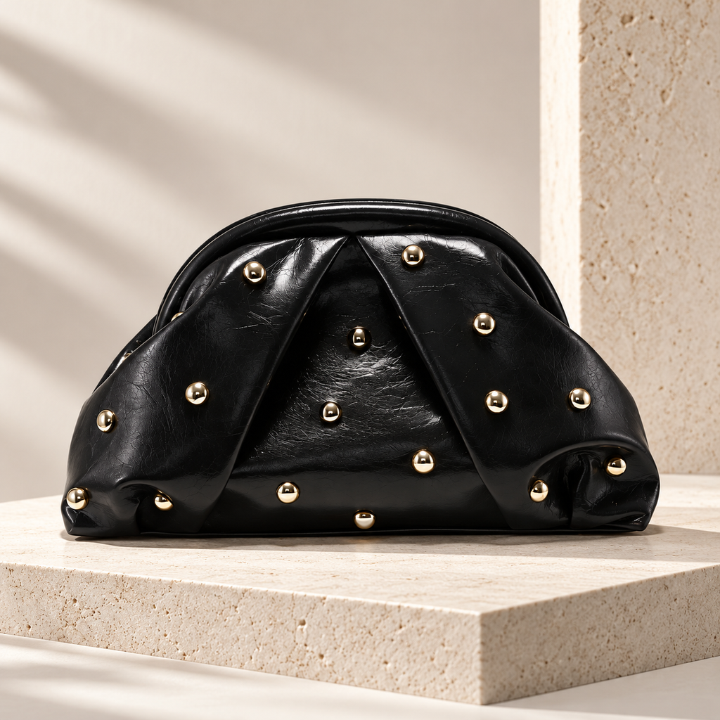 Lucia Studded Clutch Bag