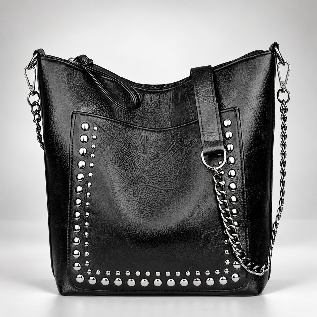 Brielle Studded Bucket Shoulder Bag