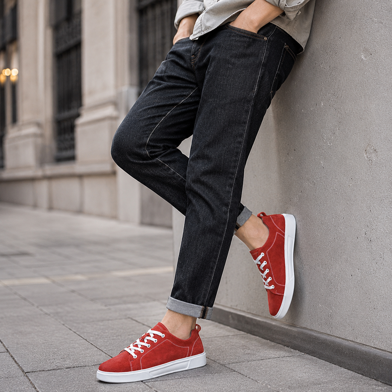 Luca Men's Genuine Suede Low-Top Sneakers