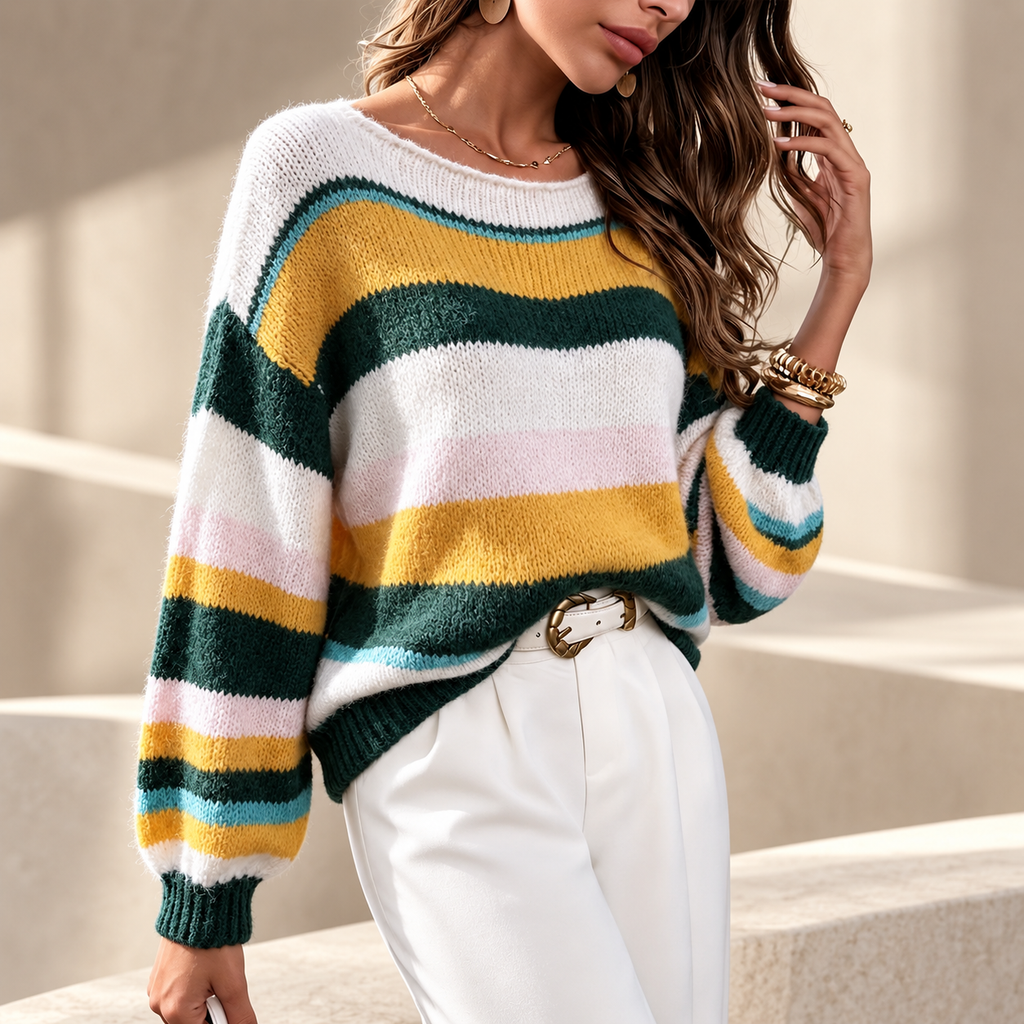 Gianna Striped Knit Sweater