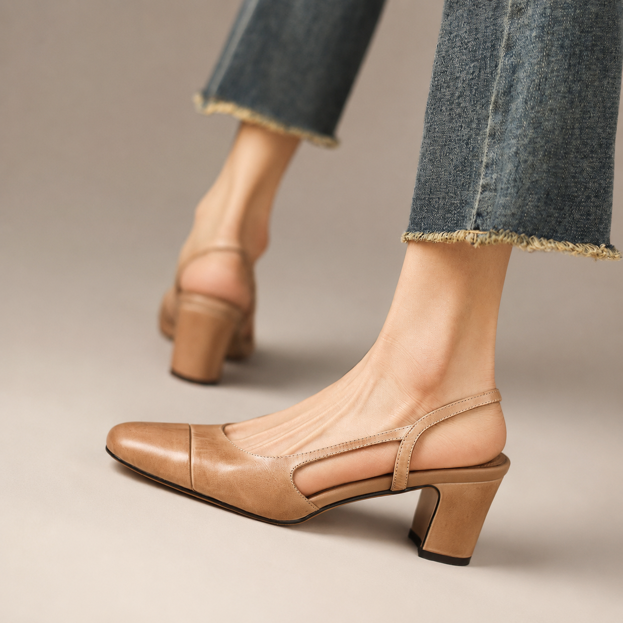 Camille Women’s Genuine Leather Heel Pumps