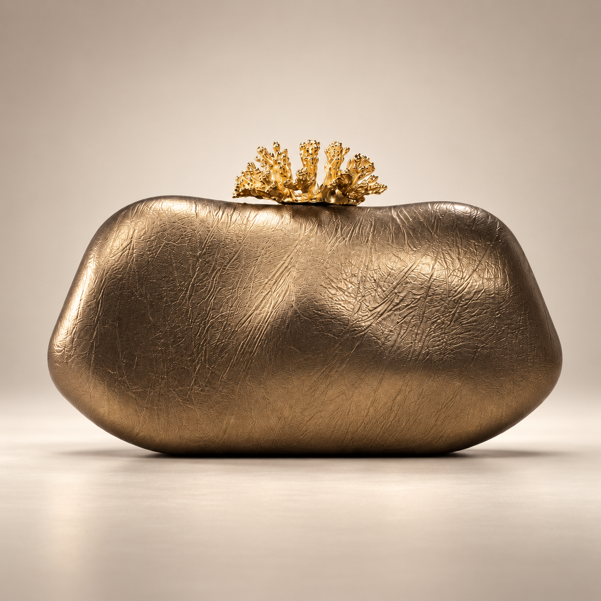 Valentina Italian Coral Clasp Evening Clutch Bag