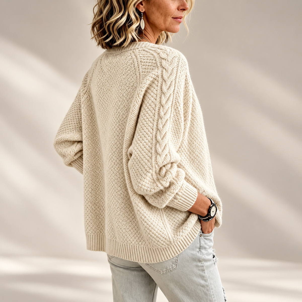 Vivienne Cable-Knit Button Cardigan