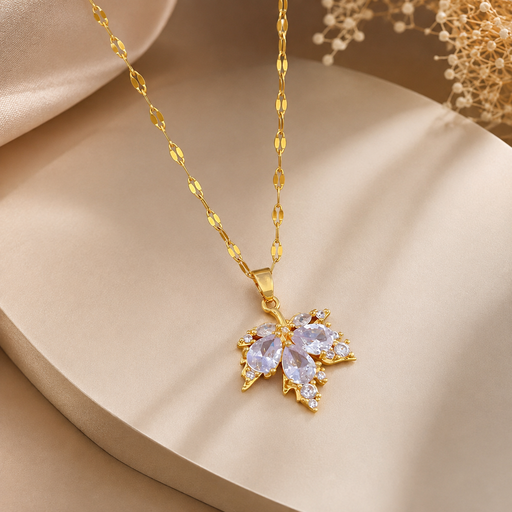 Aurelia Crystal Leaf Jewelry