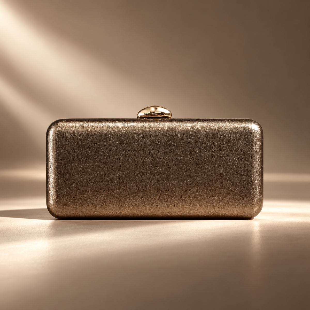 Alessia Hard Case Evening Clutch with Gold Chain Strap