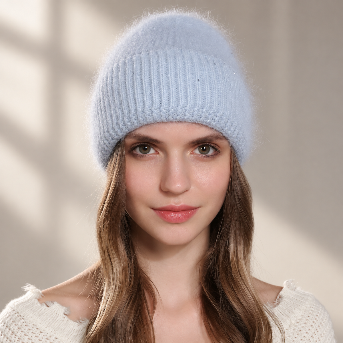 Audrey Women’s Fuzzy Knit Beanie – Soft Ribbed Winter Hat