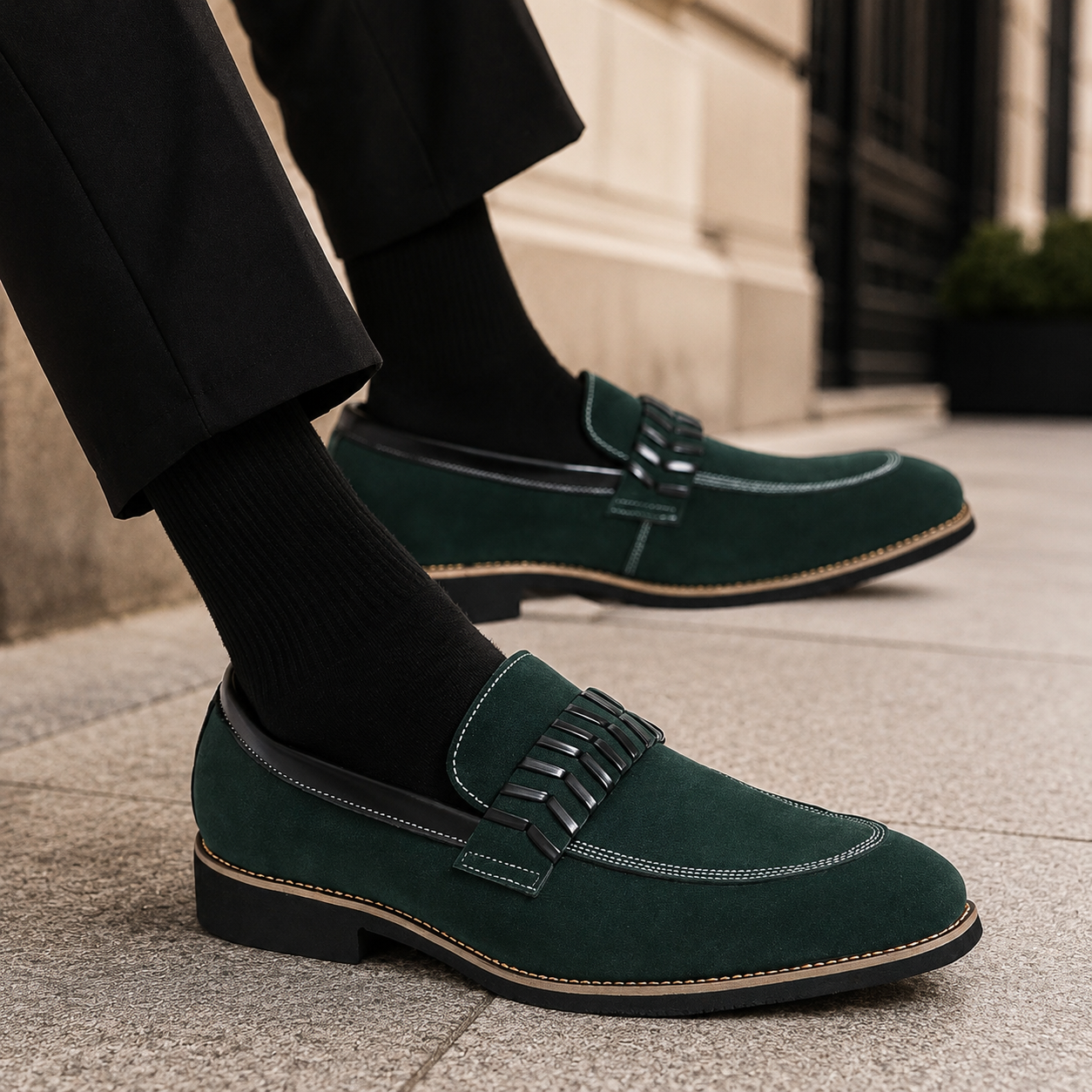 Dante Men's Textured Slip-On Loafers