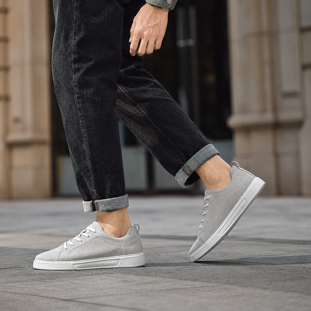 Luca Men's Genuine Suede Low-Top Sneakers