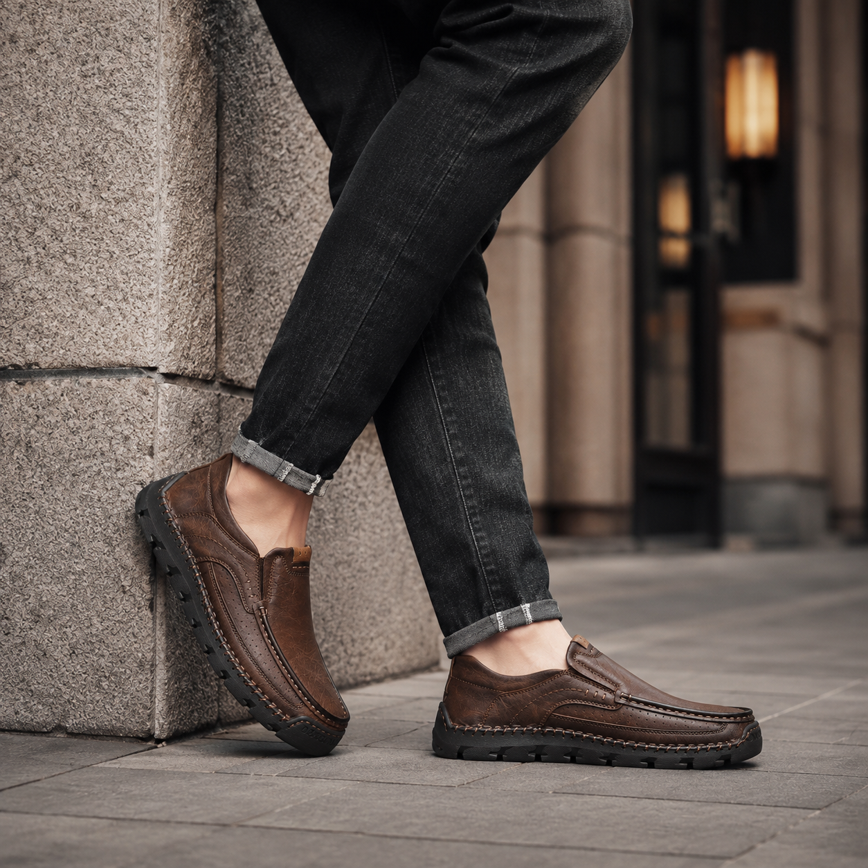 Bennett Men's Textured Slip-On Casual Shoes