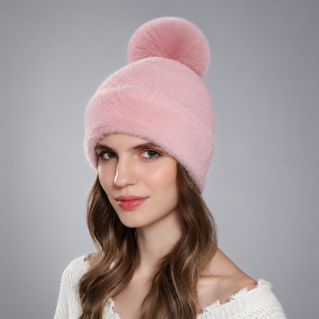 Margot Women’s Plush Pom-Pom Beanie