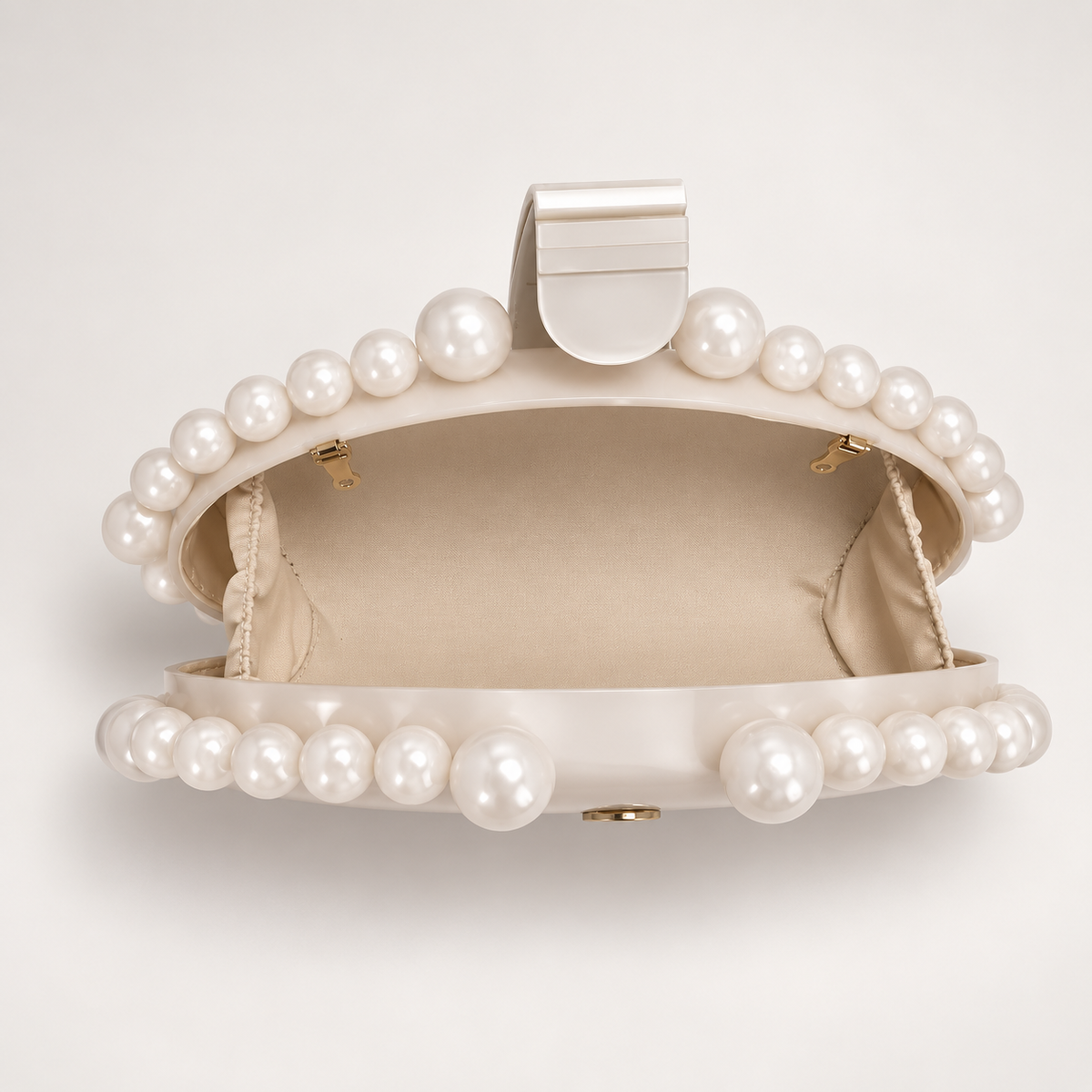 Camille Beaded Marbled Oval Clutch Evening Bag
