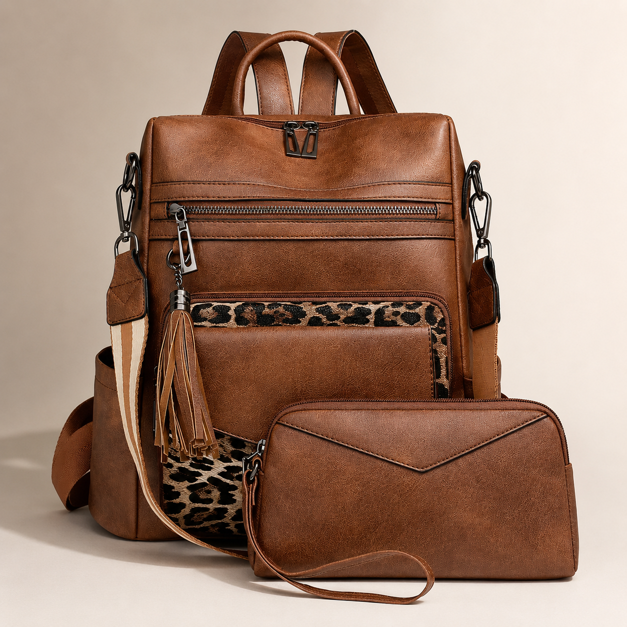Gianna Women’s Convertible Backpack Purse Set
