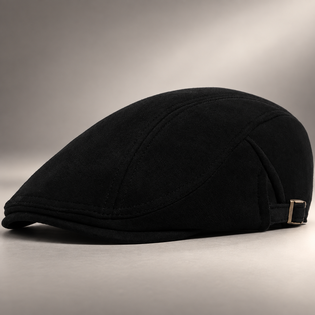 Graham Men’s Solid Flat Cap – Adjustable Classic Driving Hat