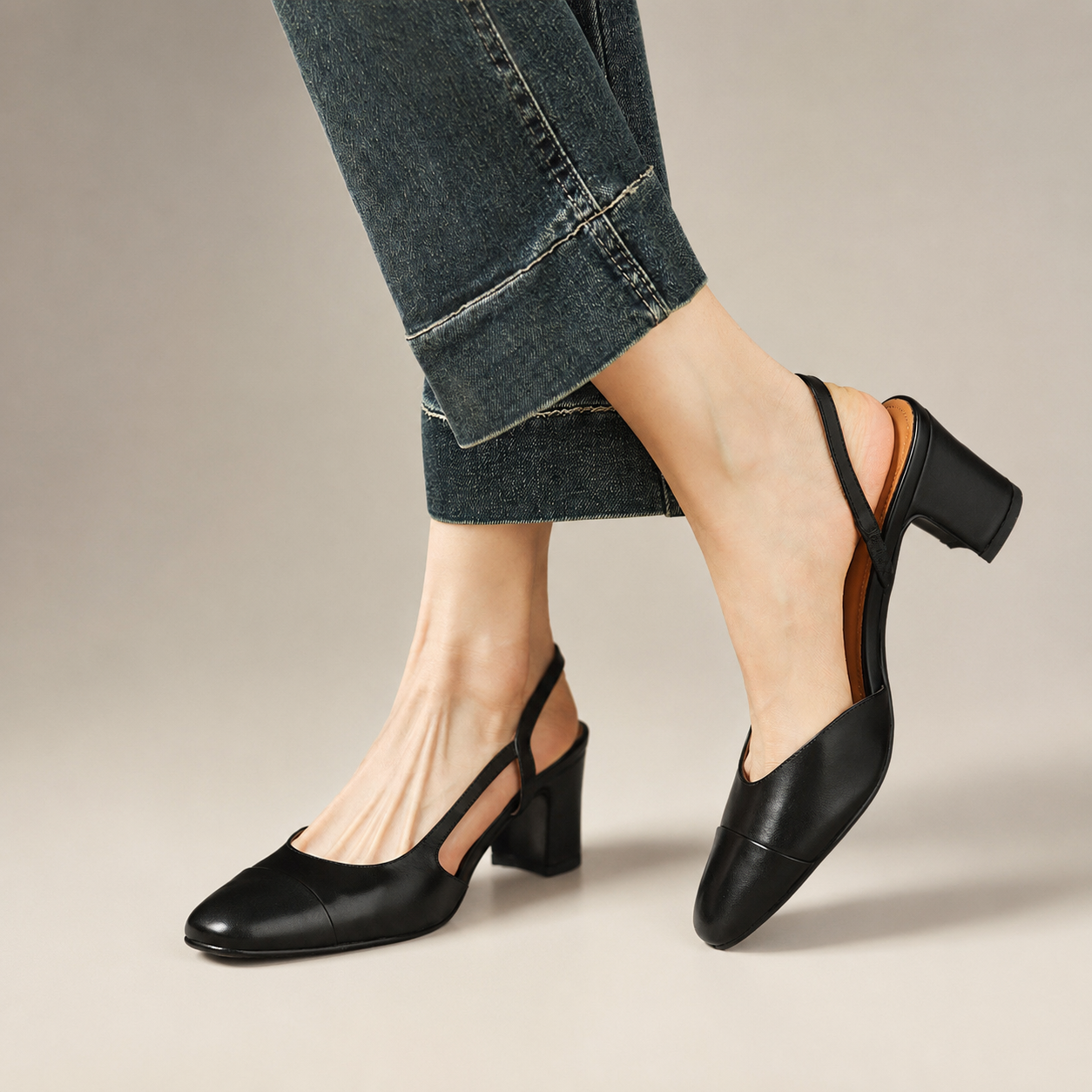 Camille Women’s Genuine Leather Heel Pumps