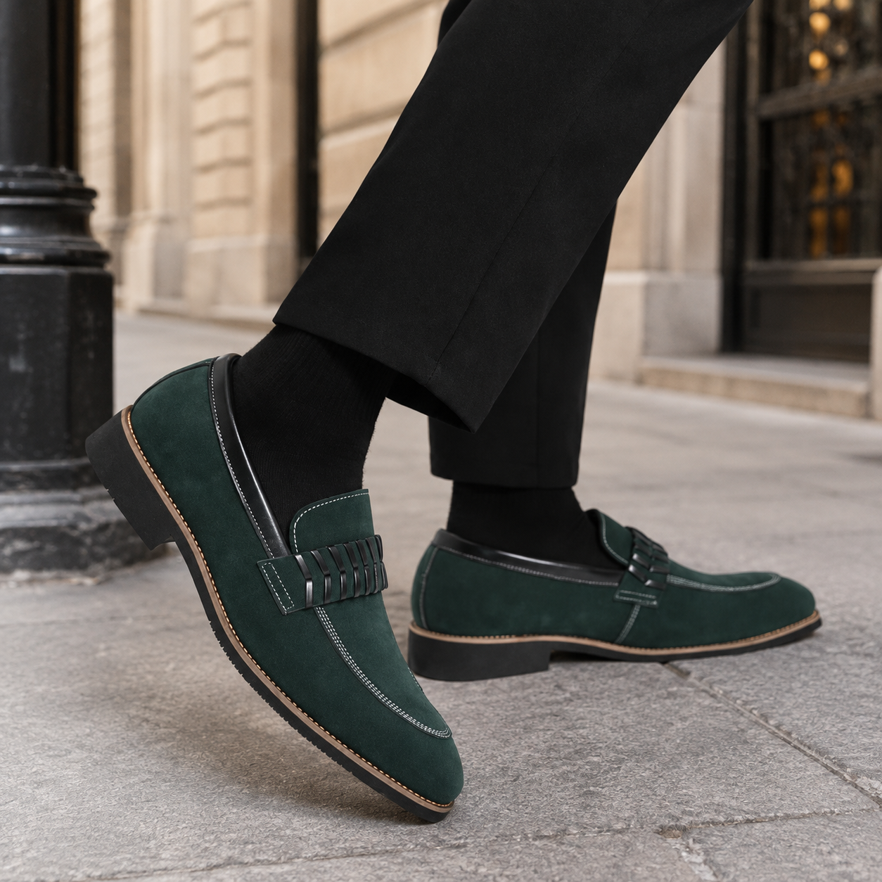 Dante Men's Textured Slip-On Loafers
