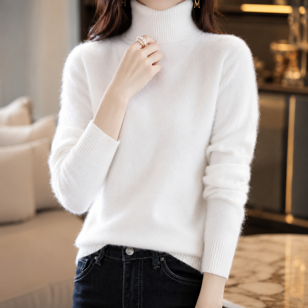 Cecilia Women's Turtleneck Knit Sweater