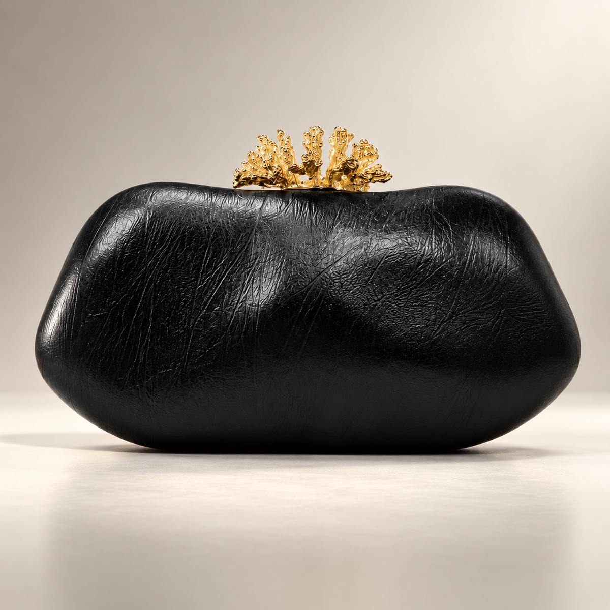 Valentina Italian Coral Clasp Evening Clutch Bag