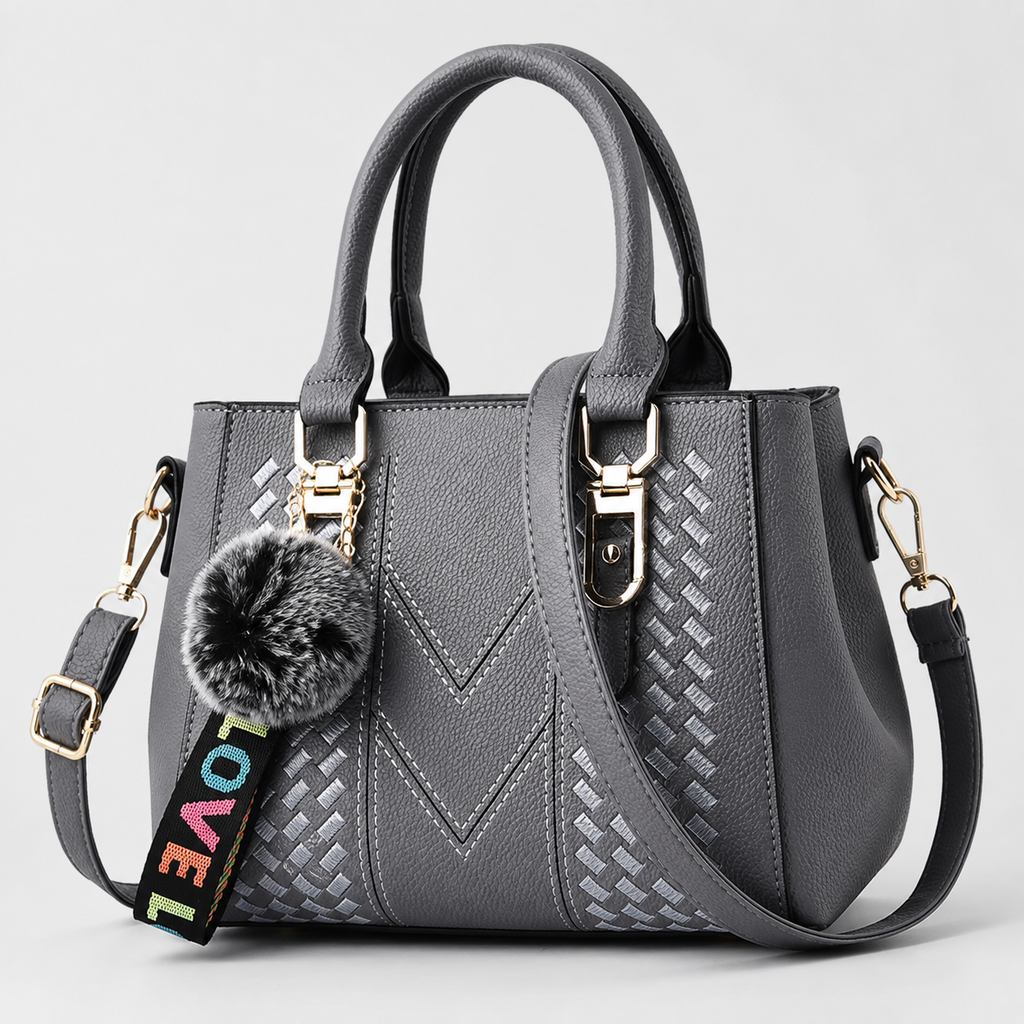 Adeline Women’s Structured Satchel Handbag with Top Handles and Shoulder Strap
