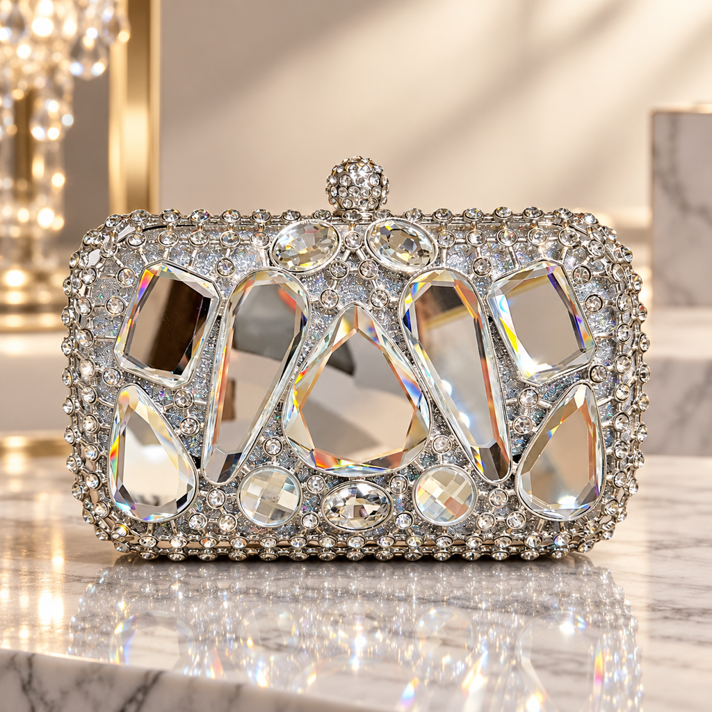 Camille Crystal Gem Evening Clutch