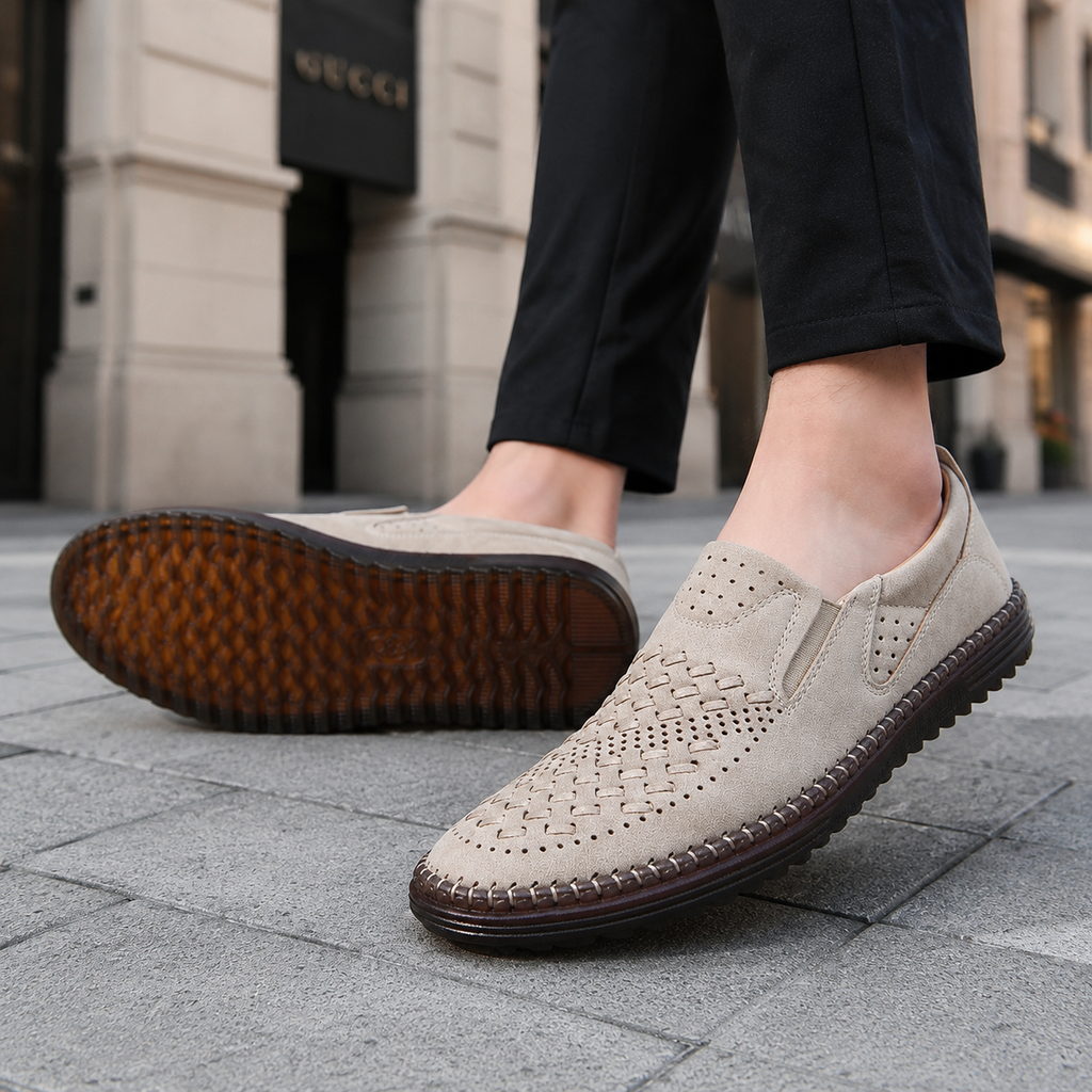 Vincent Men's Woven Slip-On Loafers