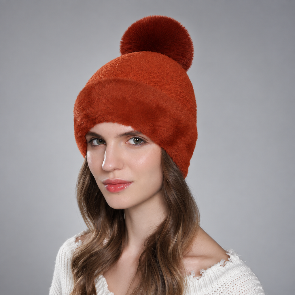 Margot Women’s Plush Pom-Pom Beanie